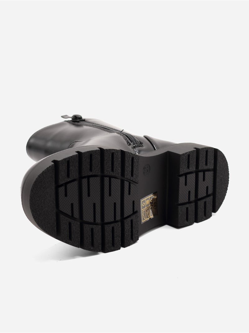 Bottines vernis Noir - Kiabi