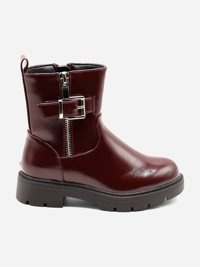 Bottines vernis Rouge - Kiabi