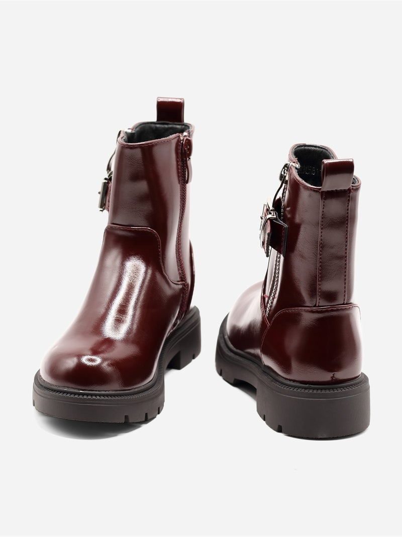 Bottines vernis Rouge - Kiabi