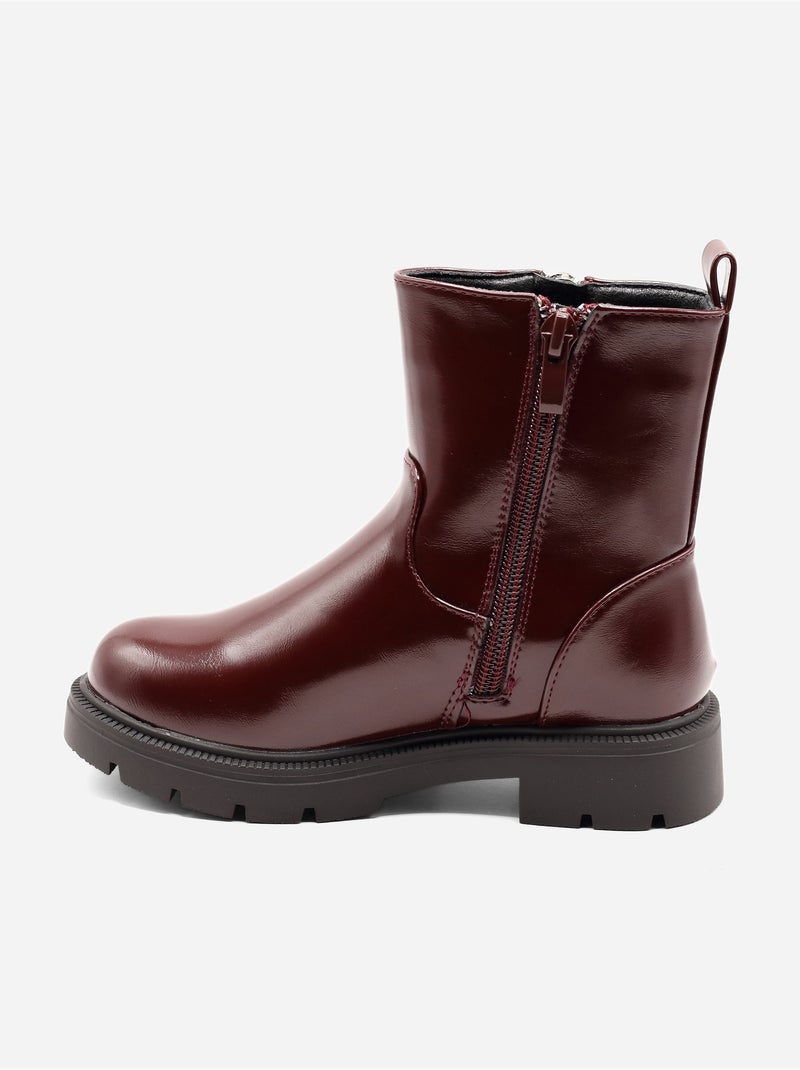 Bottines vernis Rouge - Kiabi
