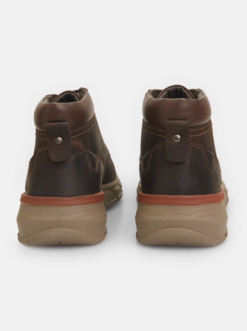 Bottines Weinbrenner en cuir Marron - Kiabi