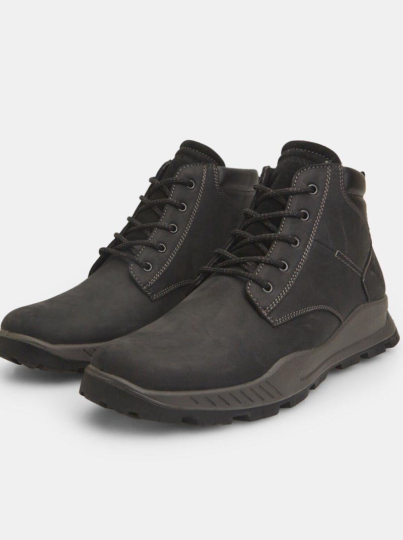 Bottines Weinbrenner en cuir velours Noir - Kiabi