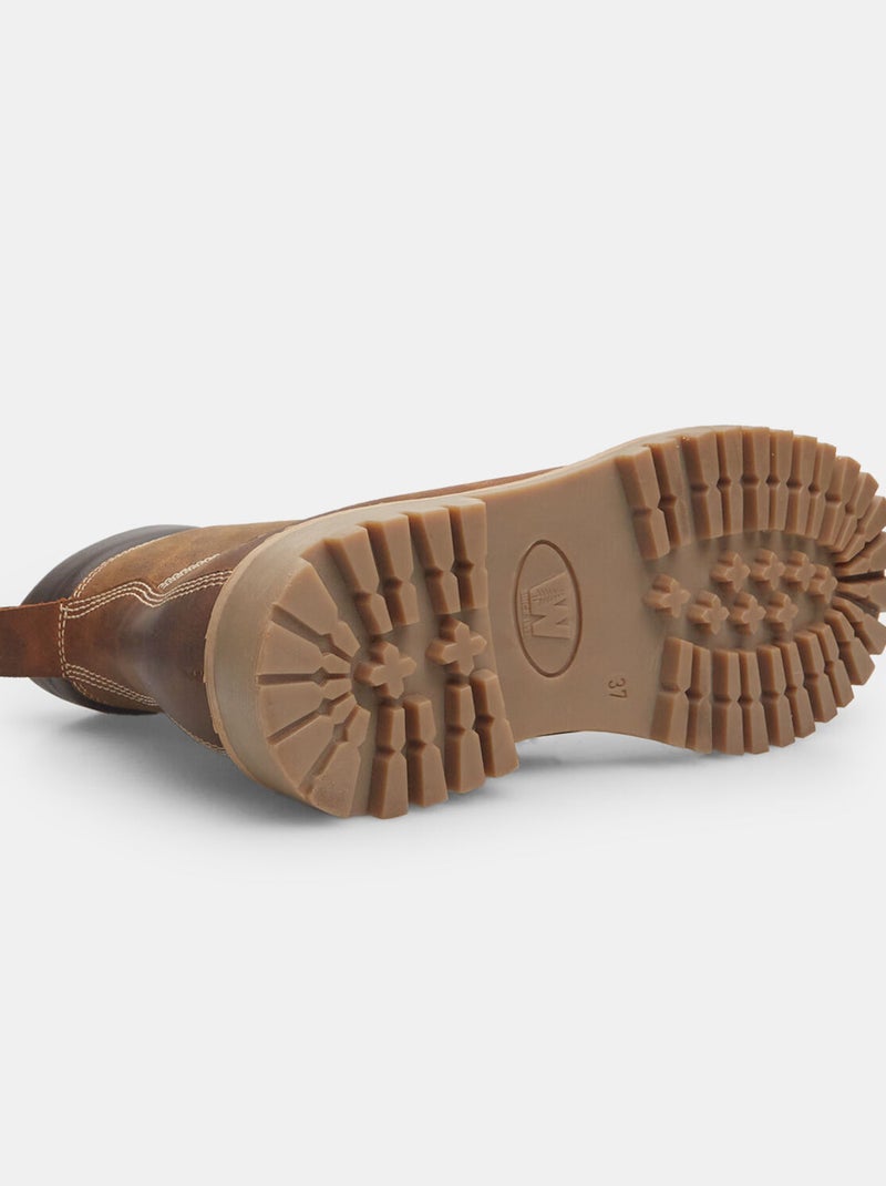 Bottines Weinbrenner en véritable cuir BATA Bronze - Kiabi