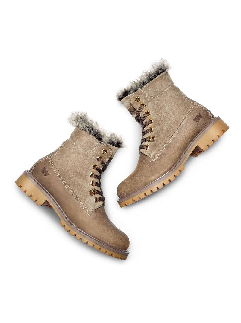 Bottines Weinbrenner en véritable cuir Marron - Kiabi