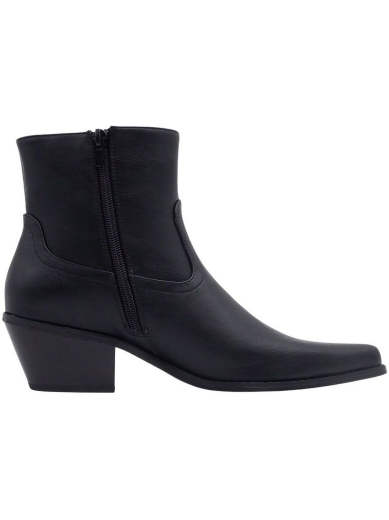 Bottines western à talon avec étoile décorative 'Deeluxe' Noir - Kiabi