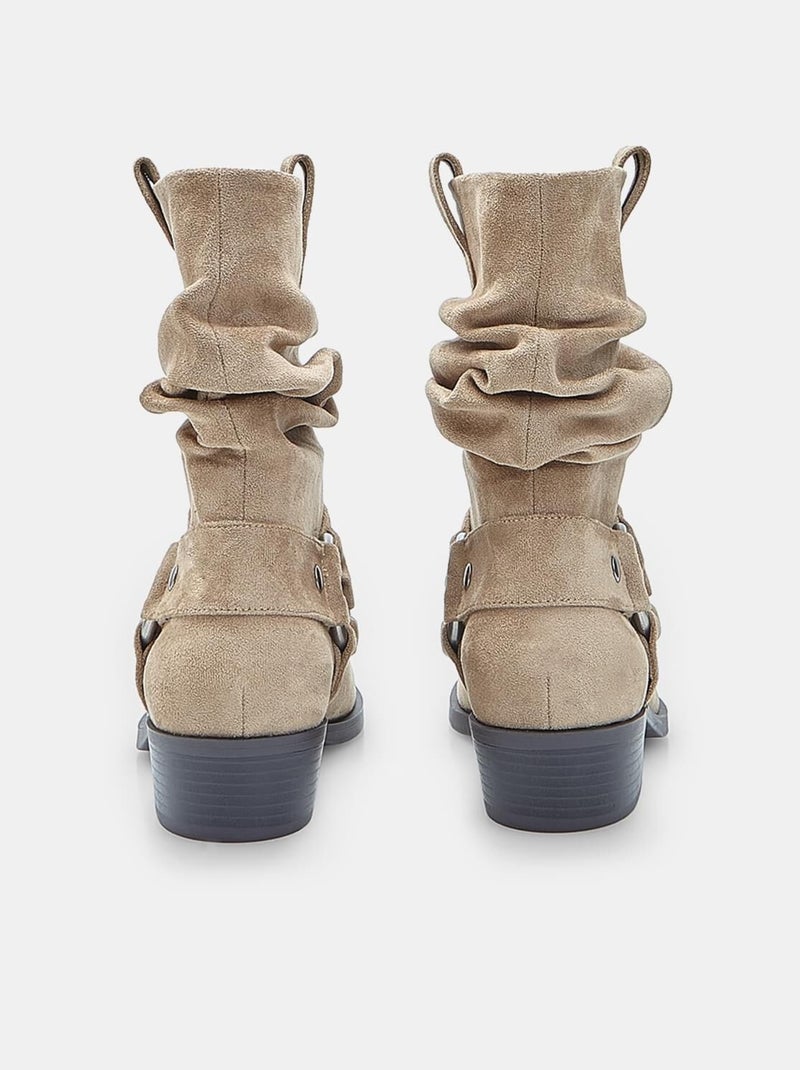 Bottines Western BATA Hiver Beige - Kiabi