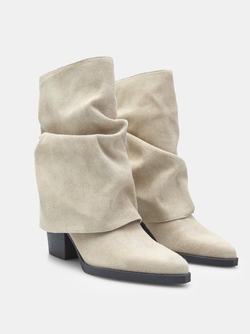 Bottines Western confortables  BATA Beige - Kiabi
