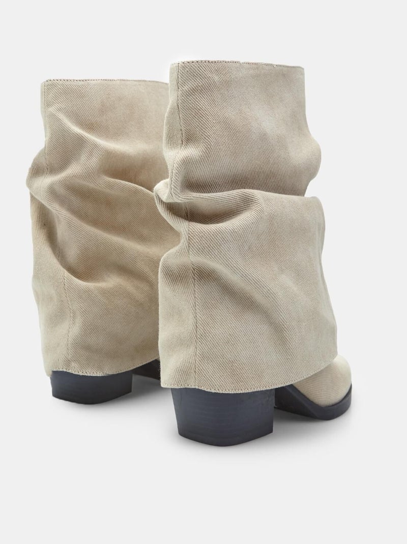 Bottines Western confortables  BATA Beige - Kiabi