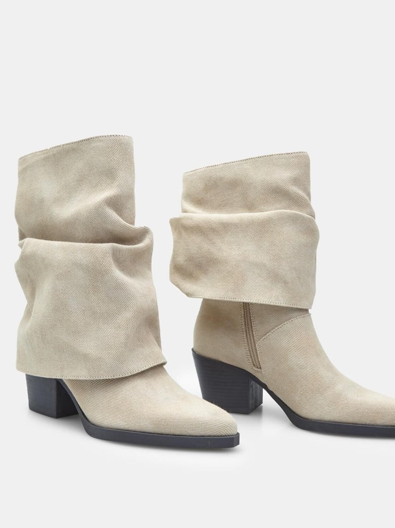 Bottines Western confortables  BATA Beige - Kiabi