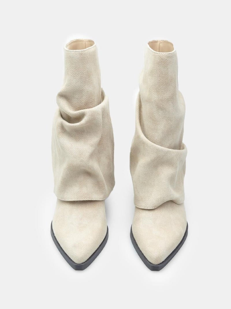 Bottines Western confortables  BATA Beige - Kiabi