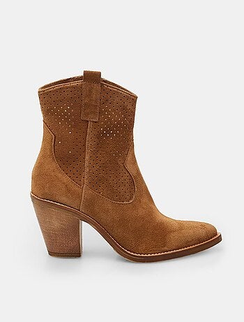 Bottines Western en daim confortables BATA
