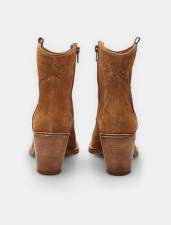 Bottines Western en daim confortables BATA