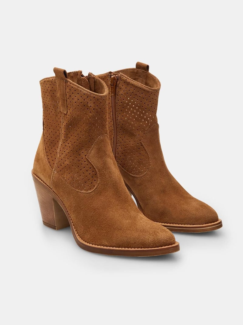 Bottines Western en daim confortables  BATA Bronze - Kiabi