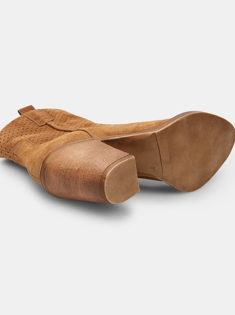 Bottines Western en daim confortables  BATA Bronze - Kiabi