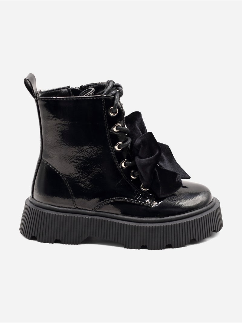 Bottines ? zip Noir - Kiabi