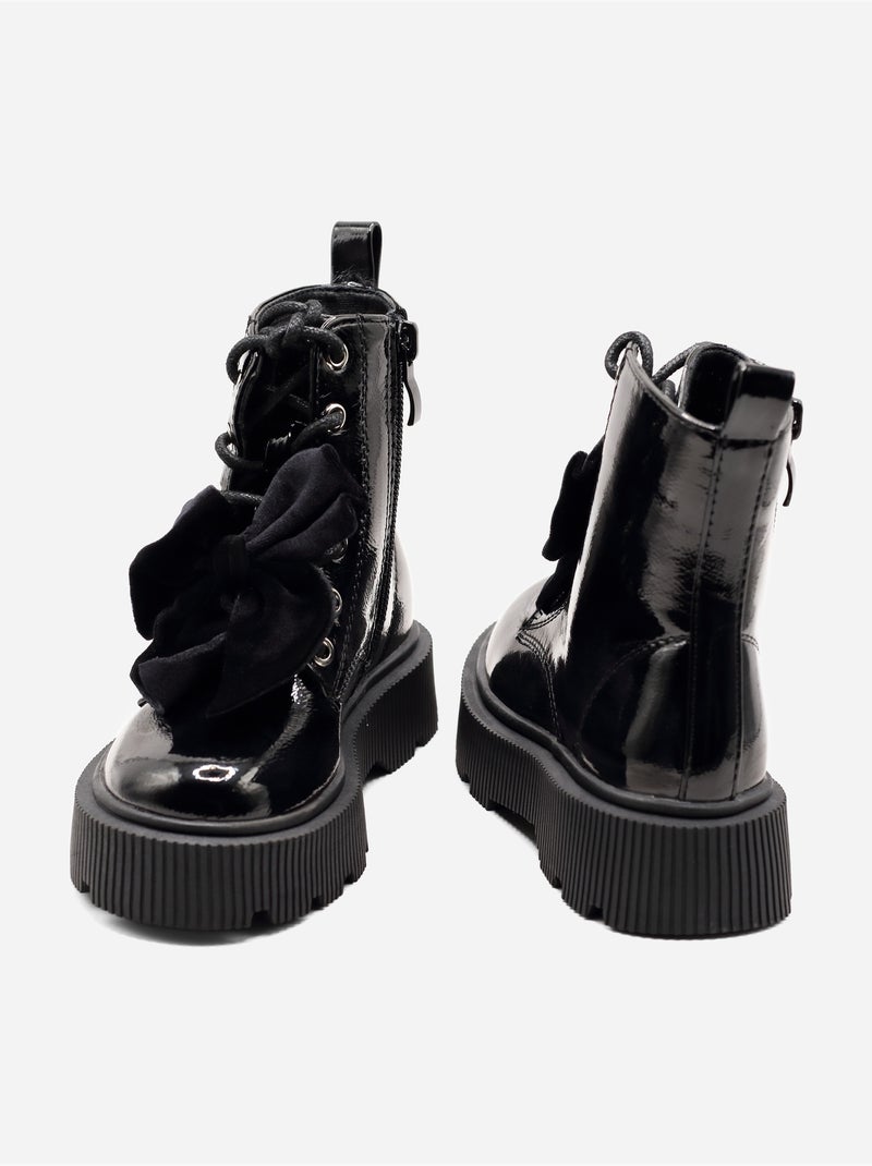 Bottines ? zip Noir - Kiabi