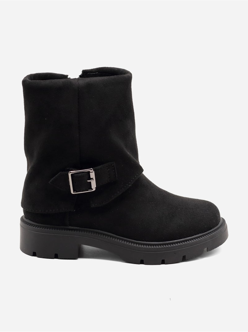 Bottines ? zip Noir - Kiabi