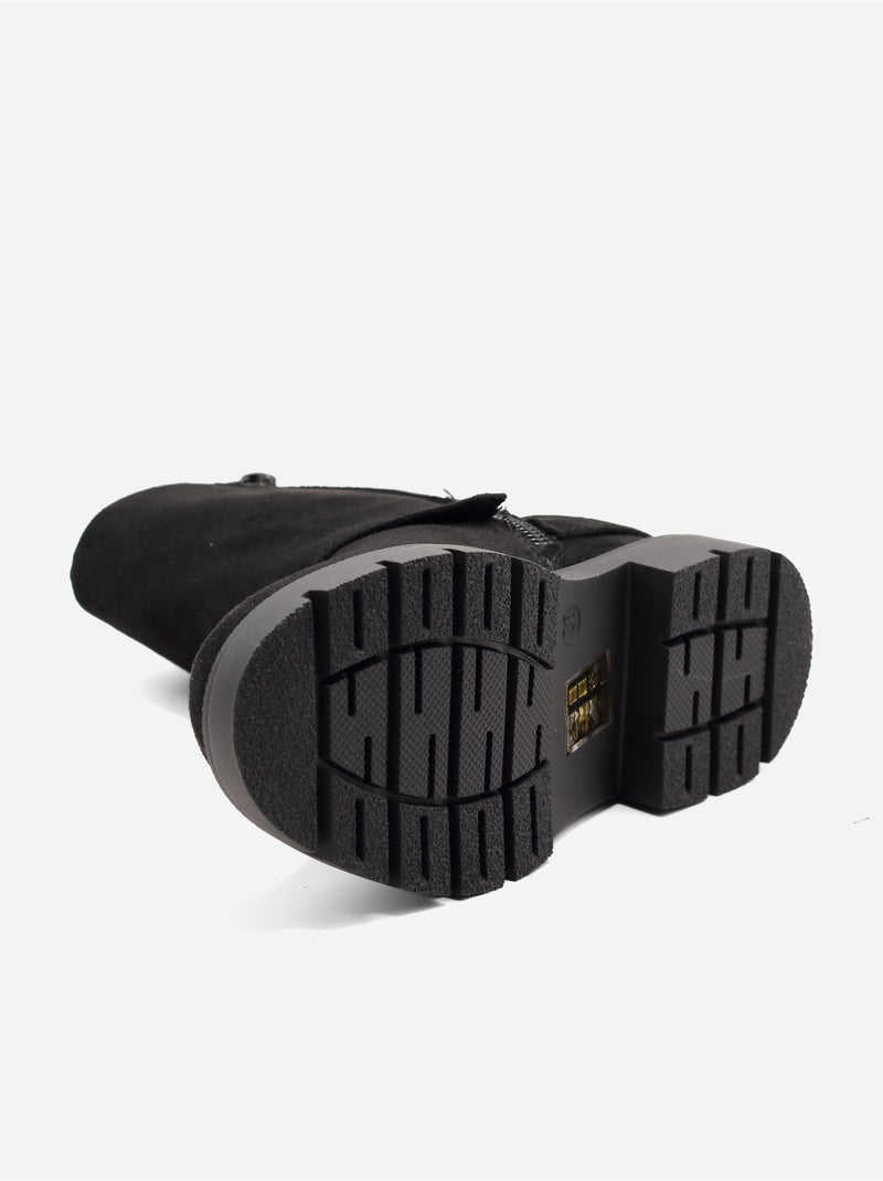 Bottines ? zip Noir - Kiabi