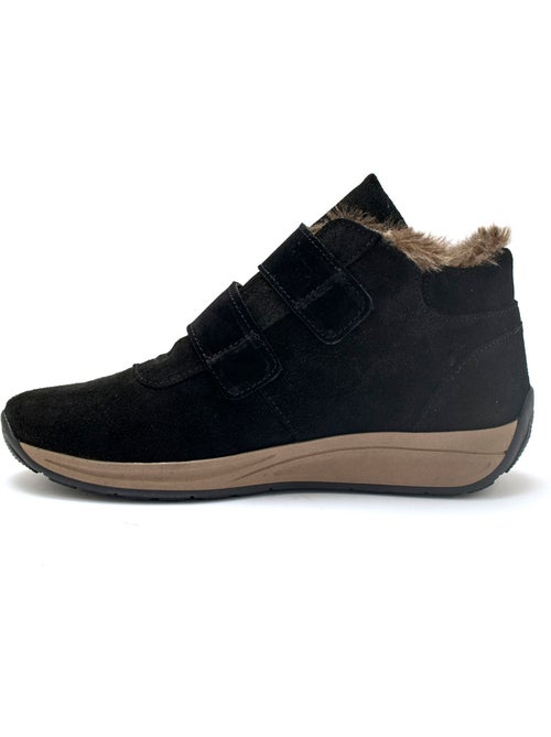 Botts scratchs cuir velours - PEDICONFORT - Kiabi