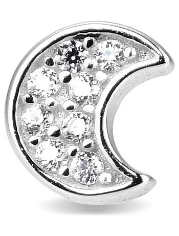 Boucle d'oreille  nali en argent 925 et zircon cubique brillant.