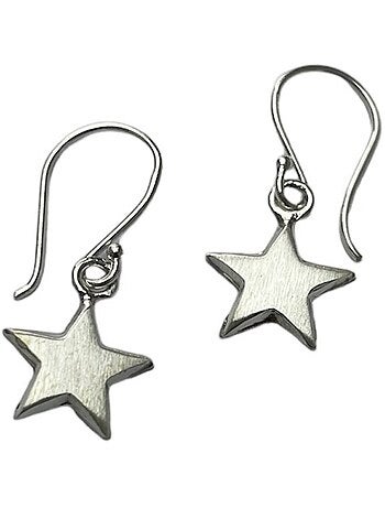 Boucle d'oreille pendante forme étoile