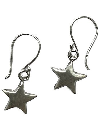 Boucle d'oreille pendante forme étoile
