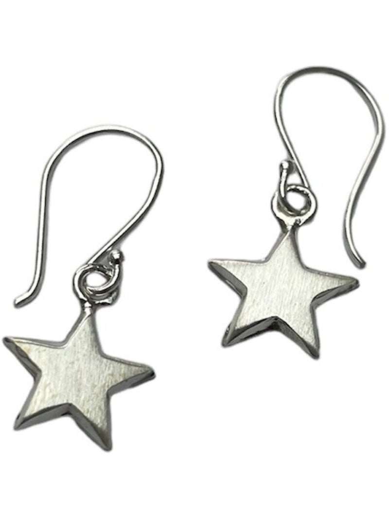 Boucle d'oreille pendante forme étoile Argenté - Kiabi