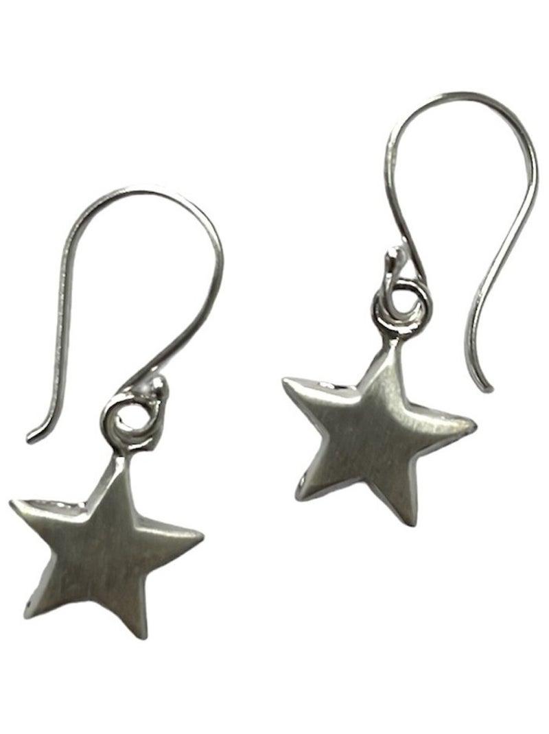 Boucle d'oreille pendante forme étoile Argenté - Kiabi