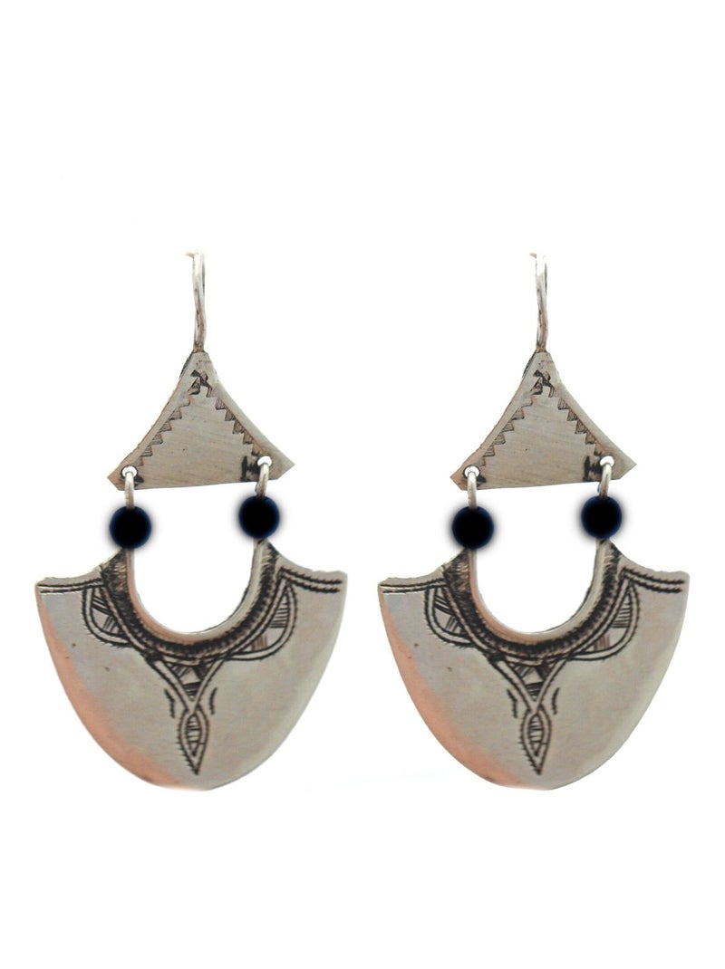 Boucle d'oreille touareg feuille Argenté - Kiabi