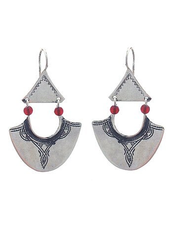 Boucle d'oreille touareg feuille