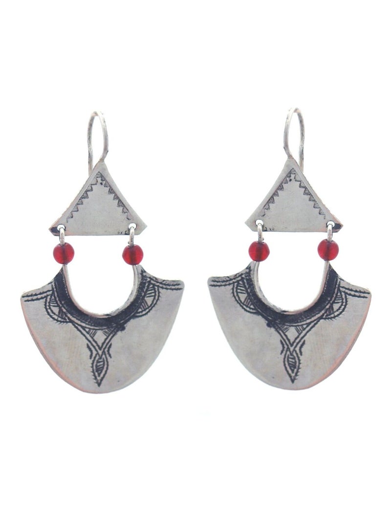 Boucle d'oreille touareg feuille Argenté - Kiabi