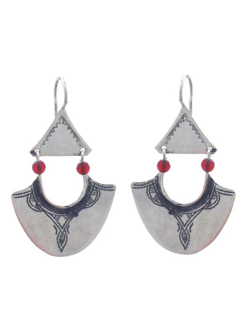 Boucle d'oreille touareg feuille, Bijoucolor Argent - Kiabi