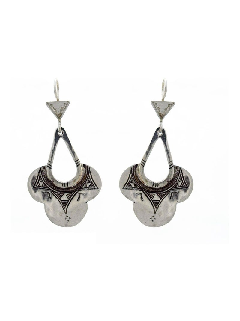Boucle d'oreilles touareg fleur argent Argenté - Kiabi