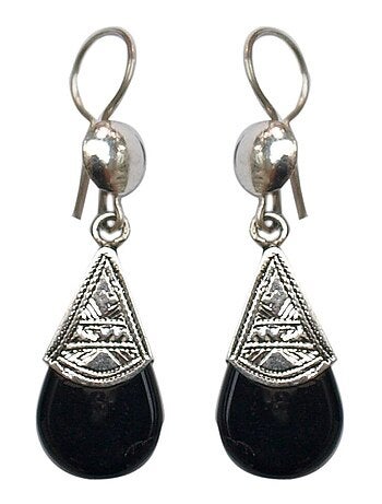 Boucles d'oreille argent ethnique