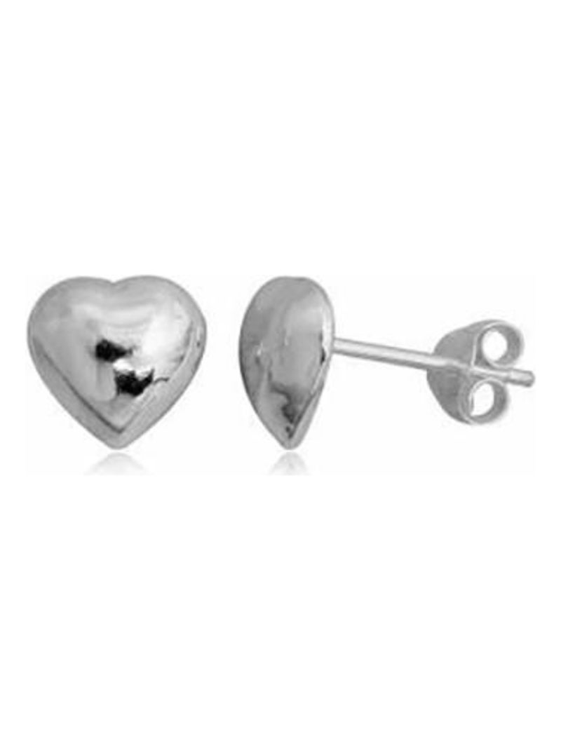 Boucles d'oreille coeur en argent, Bijoucolor Argent - Kiabi