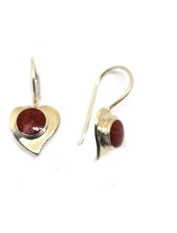 Boucles d'oreille coeur gorgone
