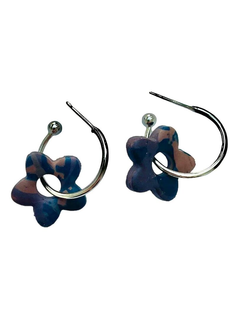 Boucles d'oreille créole artisanat, Bijoucolor Marron - Kiabi