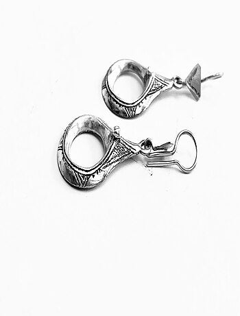 Boucles d'oreille touareg argent