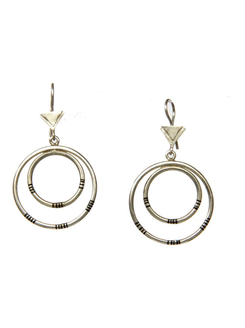 Boucles d'oreille touareg en argent, forme cercles, Bijoucolor Argent - Kiabi
