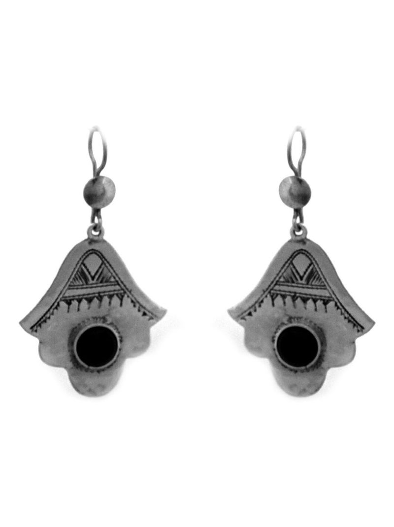 Boucles d'oreille touareg main de Fatma Argenté - Kiabi