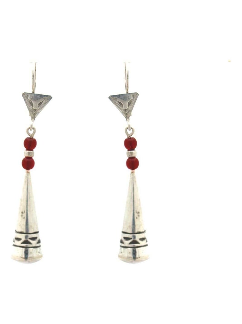 boucles d'oreille touareg perles Argenté - Kiabi