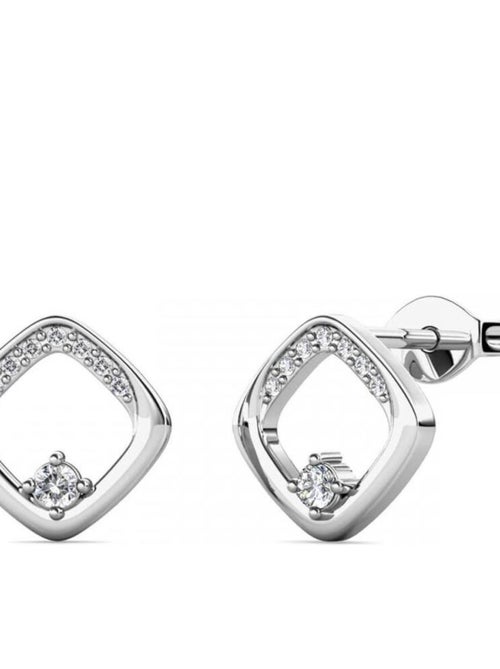 Boucles d'oreilles Adelise - Argenté et Cristal - Kiabi