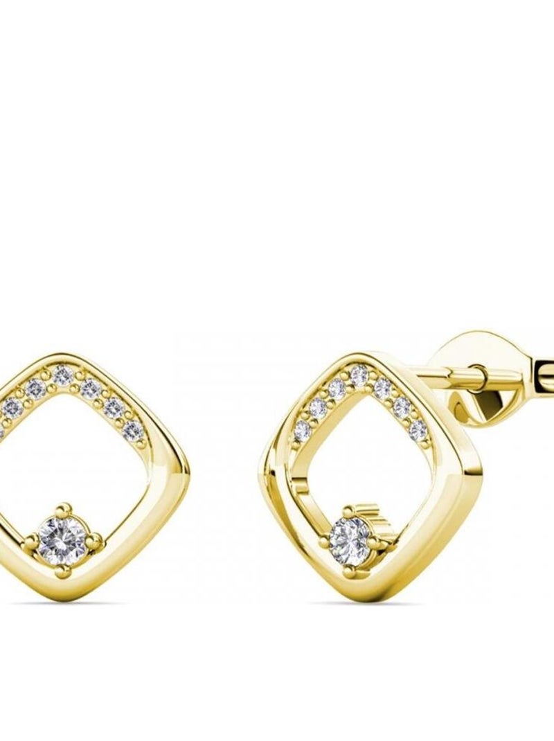 Boucles d'oreilles Adelise - Doré et Cristal Doré/or - Kiabi