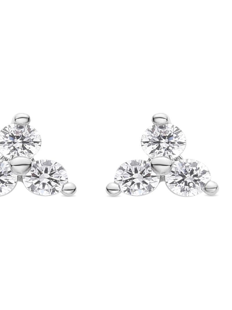 Boucles d'oreilles Akau,en zircone,rhodié,avec finition rhodiée Multicolore - Kiabi