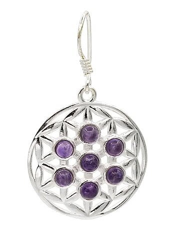 Boucles d'oreilles Améthyste Argent 925
