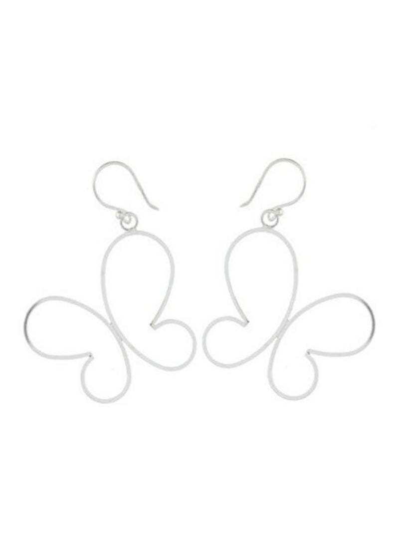 Boucles d'oreilles argent forme papillon Argenté - Kiabi