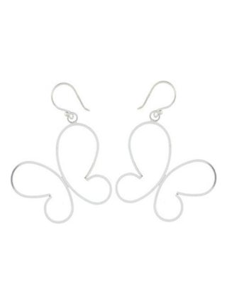 Boucles d'oreilles argent forme papillon, Bijoucolor