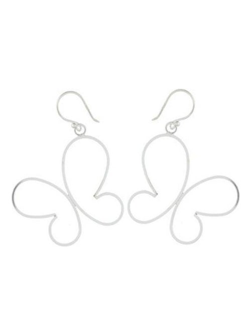 Boucles d'oreilles argent forme papillon, Bijoucolor - Kiabi