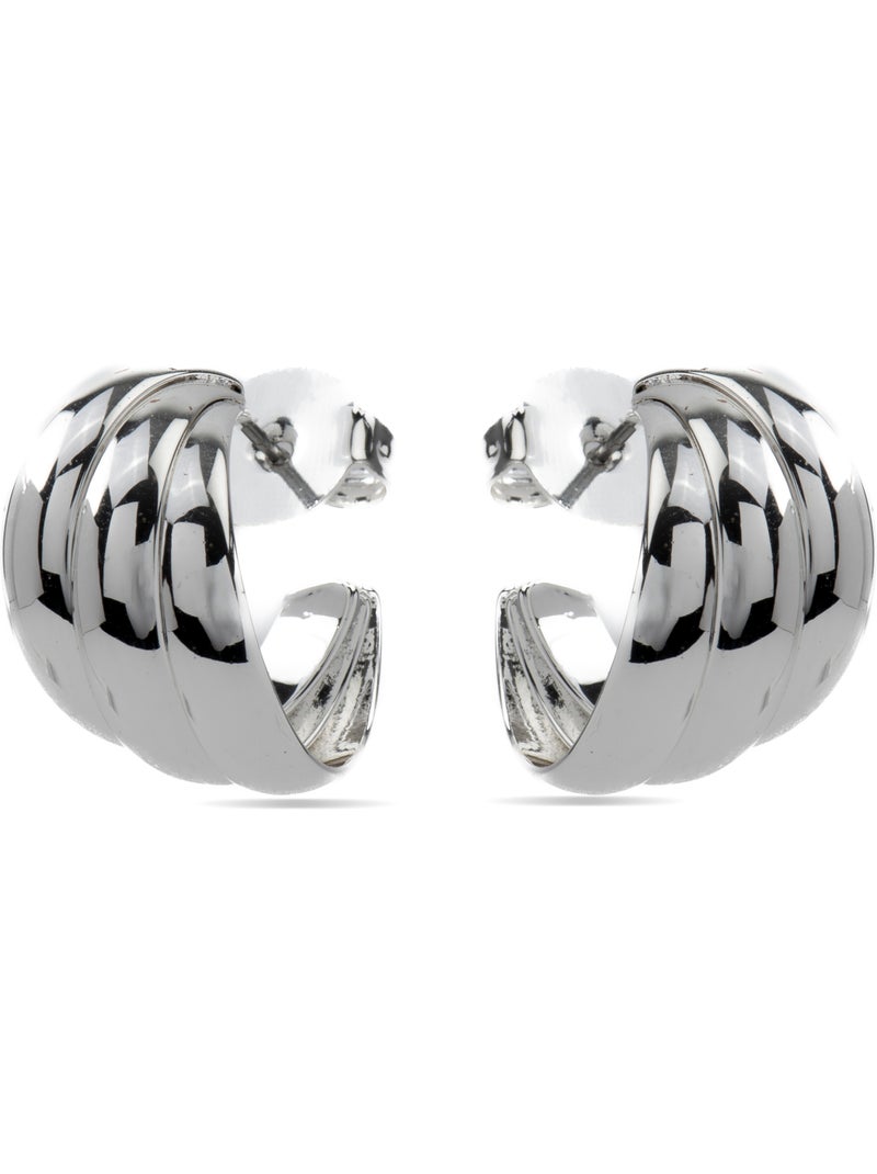 Boucles d'oreilles argentées Luxenter - Abeth Argent - Kiabi