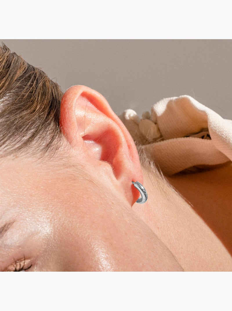 Boucles d'oreilles argentées Luxenter - Bradwa Gris - Kiabi